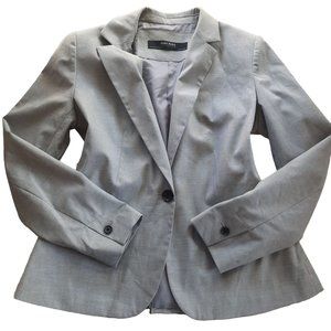 Zara Blazer Collared Single Button In Grey